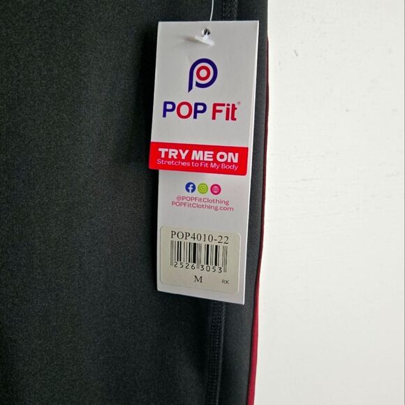 NWT POP Fit Coastline Racer Striped Leggings With Pockets Activewear Size M - Picture 6 of 9